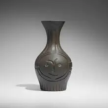 Visage gravé noir by Pablo Picasso, 1953, white earthenware with engobe decoration, sold Apr 2026
