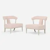 John Lubberts and Lambert Mulder, Lounge chairs, pair, c. 1955, microfiber upholstery, painted wood