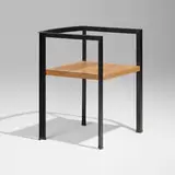 Rei Kawakubo, No. 1 chair for Comme des Garçons, 1983, white oak, enameled steel