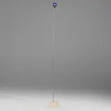 Takis, Signal lamp, series 1, 1968, textured-coated aluminum, chrome-plated steel, painted aluminum, plastic
