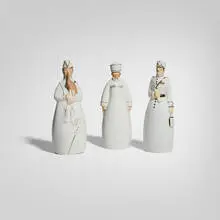 Robj, Figural stoppered bottles, set of three, c. 1930, glazed porcelain
