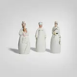 Robj, Figural stoppered bottles, set of three, c. 1930, glazed porcelain