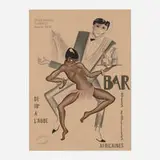 Paul Colin, Bar des Folies Africaines, c. 1950, lithograph in colors