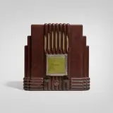 Amalgamated Wireless, Fisk Radiolette, model R29, c. 1935, Bakelite, plastic, metal, fabric