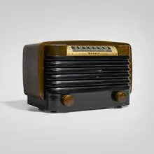 Bendix Radio, Radio, model 526C, c. 1946, Catalin, reverse-painted plastic