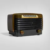 Bendix Radio, Radio, model 526C, c. 1946, Catalin, reverse-painted plastic