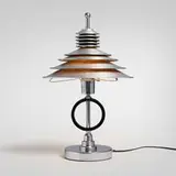Machine Age, Table lamp, c. 1935, aluminum, enamel