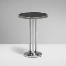 Wolfgang Hoffmann, Occasional table, c. 1930, chrome-plated steel, lacquer