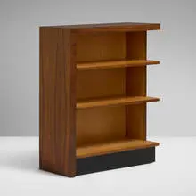Gilbert Rohde, East India Laurel Group bookcase, model 3432, c. 1935, laurel, maple, lacquered wood
