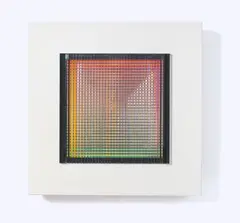 Karl Gerstner, Prismen-Bild, 1958, Lichtobjekt in lackiertem Holzobjektkasten