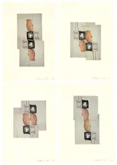 Bruce Nauman, Frankfurt Portfolio, 1990, 4 Farboffsets auf Papier, jeweils auf Papier montiert