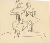 3 Akrobaten by Ernst Ludwig Kirchner, 1910, Bleistift auf Papier, sold Nov 2019