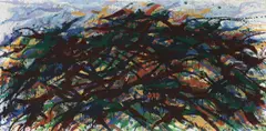 Max Uhlig, Mecklenburger Landschaftsformation (bei Penzlin), 1978, Öl auf Leinwand