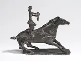 Priska von Martin, Zirkusszene, 1954, Bronze mit schwarzbrauner Patina. Höhe: 18,5 cm (7 ¼ in.)