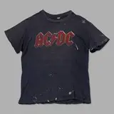 Ac & Dc, Back in Black 1980 US tour vintage t-shirt, cotton or cotton-blend, single stitch