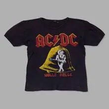 Ac & Dc, Hells Bells vintage t-shirt, cotton or cotton-blend, double stitch