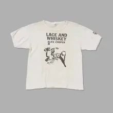 Alice Cooper, Lace and Whiskey vintage t-shirt, cotton or cotton-blend, single stitch