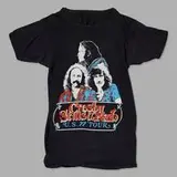 Stills Crosby & Nash, 1977 US tour vintage t-shirt, cotton or cotton-blend, single stitch