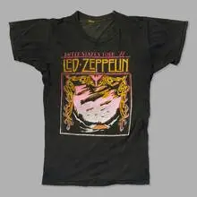 Led Zeppelin, 1977 US tour vintage t-shirt, cotton or cotton-blend, single stitch