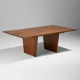 Minguren III dining table by George Nakashima, 1972, American black walnut, sold Jan 2026