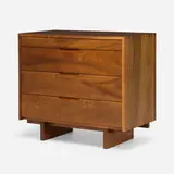 Chest of Drawers by George Nakashima, 1965, American black walnut, sold Jan 2026