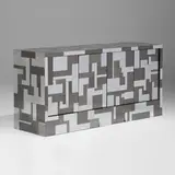 Paul Evans, Cityscape cabinet from the PE 200 series, c. 1975, chrome-plated steel, enameled wood