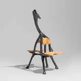 Jon Brooks, One Voice chair, 1998, sculpted and lacquered wood, curly maple