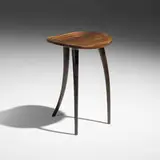 John Makepeace, Trine stool, c. 2010, bog oak, yew