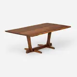 Conoid dining table by George Nakashima, 1974, American black walnut, rosewood, sold Jan 2026