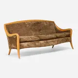 Timothy Philbrick, Continuous Arm sofa, c. 1985, pear, microfiber upholstery