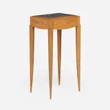 Timothy Philbrick, Occasional table, c. 1985, mahogany, East Indian laurel, marble