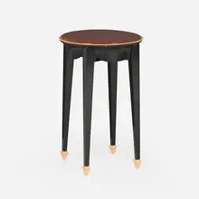 John Dunnigan, Occasional table, 1982, lacquered wood, purpleheart, epoxy resin