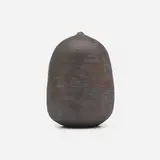 Closed Form (with rattle) by Toshiko Takaezu, c. 1988, glazed porcelain, sold Jan 2026