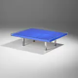 Yves Klein, Table Bleue, International Klein Blue pigment, glass, Plexiglas, chrome-plated steel