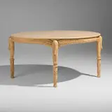 Judy Kensley McKie, Grinning Beast dining table, 1986, carved and bleached maple