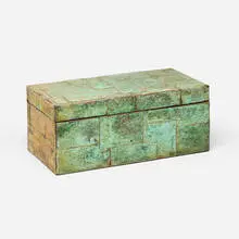 Paul Evans, Rare hinged box, c. 1965, patinated copper