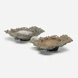 Paul Evans, Freeform ashtrays, set of two, c. 1965, cast and patinated bronze, cast and patinated aluminum