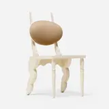 Garry Knox Bennett, Prototype #5 chair, 2008, painted wood, cane, upholstery