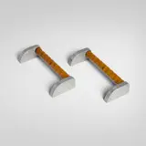 Art Déco, Door pulls, pair, c. 1935, Catalin, aluminum