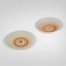 Bowls, set of two by Maurice Heaton, c. 1930, enameled glass, sold Apr 2026