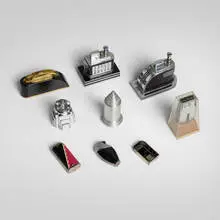 Collection of nine table and pocket lighters by Art Déco, c. 1925-1938, chrome-plated metal, aluminum, lacquer, enamel, brass, painted steel, sold Apr 2026