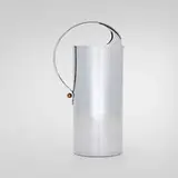 Norman Bel Geddes, Pitcher, c. 1935, chrome-plated metal, brass