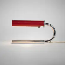 Gilbert Rohde, Desk lamp, 1933, chrome-plated metal, lacquered metal