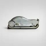 Behr-Manning Company, Speed-Grits hand sander, c. 1945, zinc-plated steel, rubber