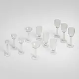 Walter Dorwin Teague & Edwin W. Fuerst, Collection of Embassy stemware, c. 1939, glass