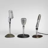 Modern, Collection of three table microphones