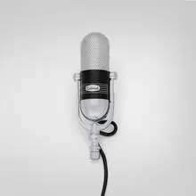 Calrad Electronics, Velocity ribbon microphone, model VM-12, c. 1965, chrome-plated and enameled metal