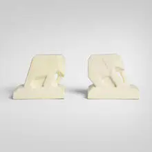 Margaret J. Postgate, Elephant Push-Pull bookends, pair, c. 1929, glazed stoneware