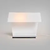 Peter Pfisterer, Wave Shade table lamp, c. 1940, Lucite, chrome-plated aluminum