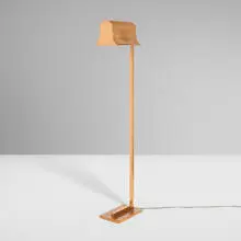 attribution Donald Deskey, Floor lamp, c. 1935, copper